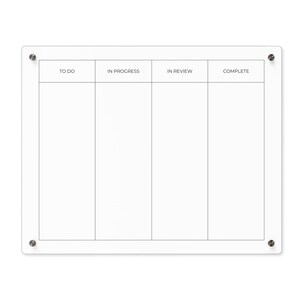 Acrylkanbanbord, werkstroommuurdiagram taakbeheer, projectorganisatietracker, takenlijstbord, tool productiviteitsplanner