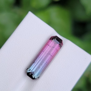 Natural Bicolour tourmaline 6.45ct untreated faceted from afghanistan