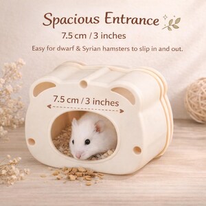 Cute Panda Hamster Hideout – Cozy Magnetic Hamster House for Syrian & Dwarf Hamsters, Cage Accessory Bild 6