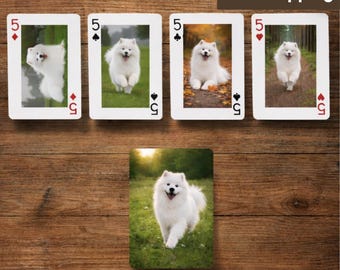 Personalized Pet Memorial Playing Cards, Custom Dog & Cat Photo Playing Cards, Pet Loss Remembrance Gift, Photo Keepsake Deck
