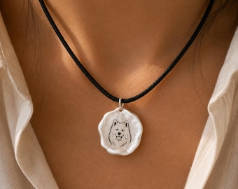 Collar personalizado con foto de mascota, collar con retrato de perro personalizado, joyería fina de plata grabada, regalo para amantes de las mascotas, collar conmemorativo