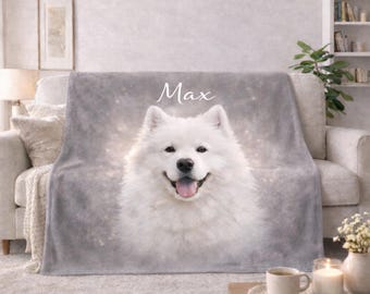 Custom Pet Memorial Blanket, Waterproof Personalized Dog & Cat Photo Blanket, Pet Loss Sympathy Gift, In Loving Memory Keepsake