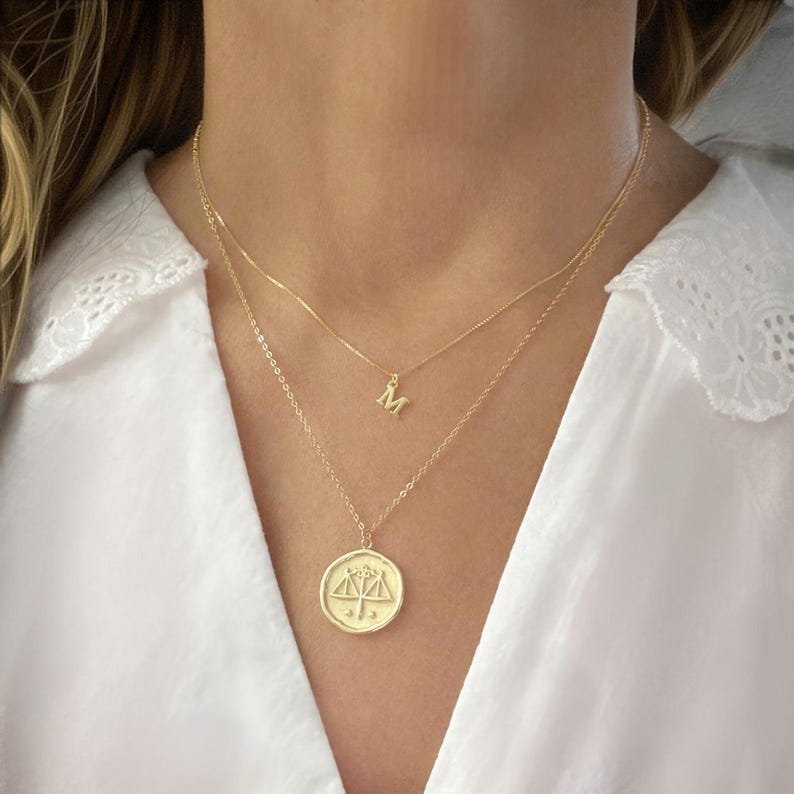 Custom Tiny Letter, Delicate Letter Necklace, Minimalist Initial Jewelry, Chic Modern Pendant for Personal Touch, initial gold Necklace image 6