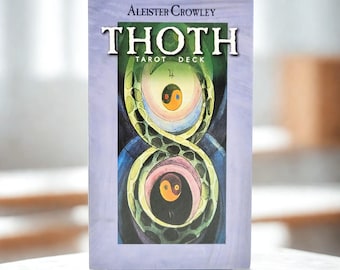 Aleister Crowley Thoth Tarot Deck 78 Cards | Standard Size 12x7cm Tarot Cards with Paper Guide Book | Divination Oracle Deck | Occult