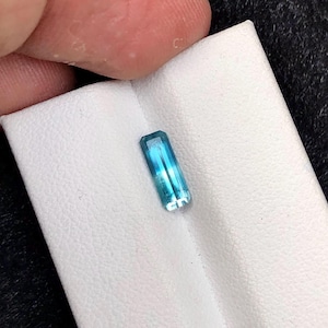 Santorini style Tourmaline Gem : Emerald Cut, 1 Carat