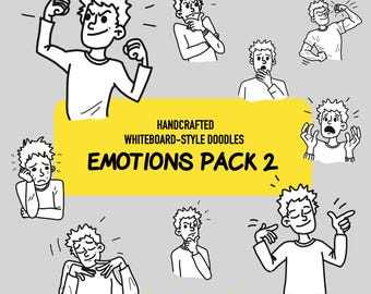 Personajes SVG Doodle dibujados a mano listos para usar en videos de pizarra, notas visuales, presentaciones, ilustraciones, proyectos de diseño y más.