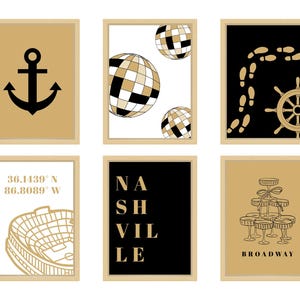 Vanderbilt College Dorm Decor Set of 6 Digital Download Commodores 6x8