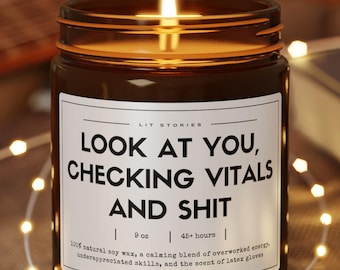 Funny Nurse Candle | Healthcare Worker Gift, Natural Soy Wax