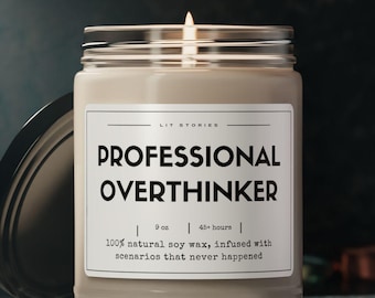 Professionele overdenker - grappig cadeau, Lazy Day Essential, zelfverzorgings- en ontspanningskaars