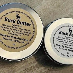 Buck Butter Deer Tallow Balm | Wildcrafted Natural Skin Salve