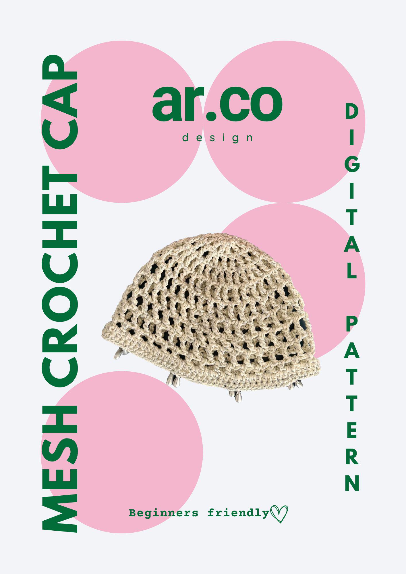 BUNDLE Mesh & Shell Crochet Cap Pattern. Skull Lace Beanie Design. Boho ...