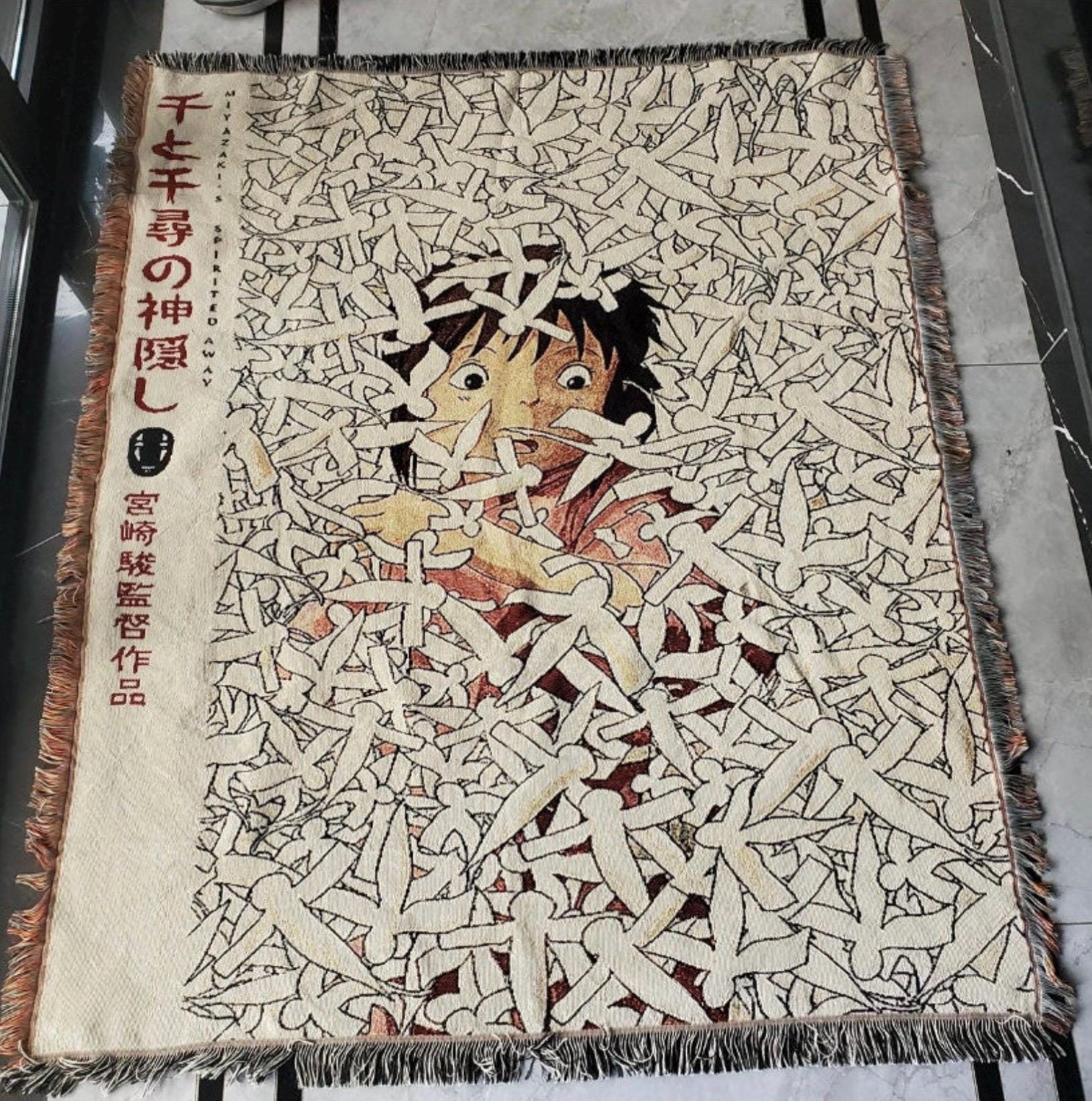 anime inspired handmade blanket tapestry