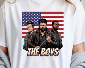 The Boys PNG – Billy Butcher Hughie Campbell Mother’s Milk Inspired PNG – Patriotic Superhero Parody T-Shirt Design – Instant Download
