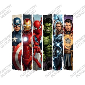 Marvel Superheroes PNG , Avengers Shirt Design, Captain America Iron Man Spider-Man Hulk Thor Doctor Strange PNG, Digital Download