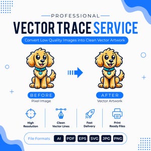 Vektorspårningstjänst | Konvertera bild till vektor | Logotypvektorisering | Jpg Png till Svg Ai Eps | Professionell vektorgrafik | Grafisk design