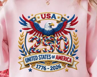 Patriotic American Eagle PNG, 4th of July PNG, USA 250th Anniversary , 1776-2026, American flag, Patriotic Eagle Emblem, Independence Day