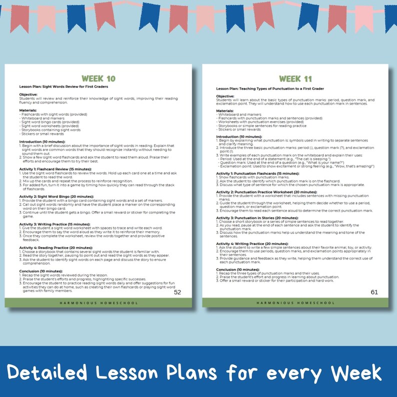 First Grade Reading & Writing Curriculum: Homeschool Lessons, Phonics ...