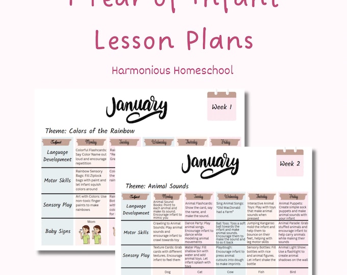Featured listing image: 1 Year Infant Curriculum Bundle: 12 Months of Lesson Plans, Baby Sign Language & More