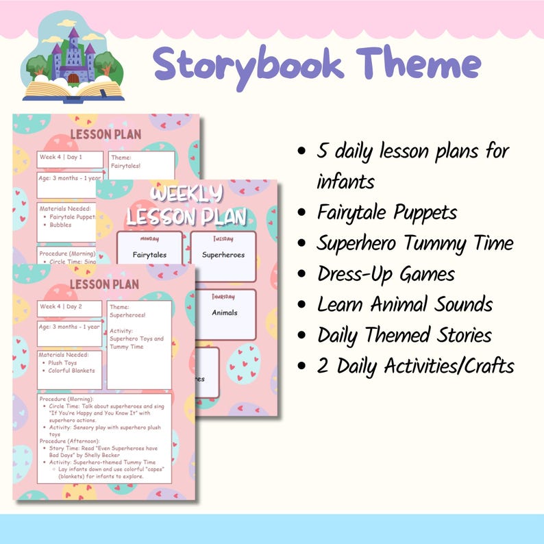 Storybook Weekly Routine Complete Infant April Daycare Curriculum: Lessons, Crafts, Baby Sign ...
