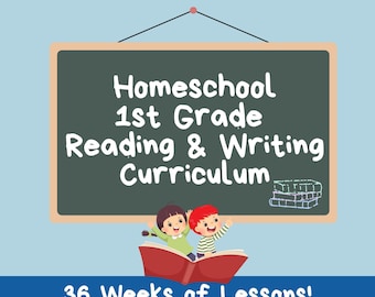 First Grade Reading & Writing Curriculum: Homeschool Lessons, Phonics Worksheets, and Literacy Activities Bundle