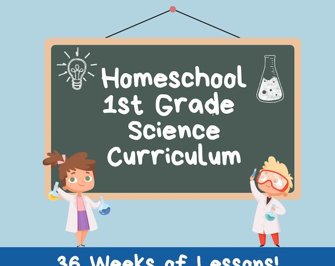 Featured listing image: First Grade Science Curriculum: 36-Week Homeschool Program (Digital Download)