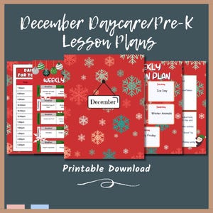 Dezember Kindertagesstätte Kleinkind & Pre-K Curriculum - Tägliche Unterrichtspläne, Stundenplan, Aktivitäten und Wochenmenü