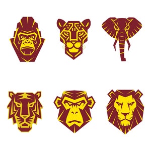 Set of 8 Animal-Themed Icons | Digital Download | Cute | Minimalist Wildlife Clipart for Logos, Branding DIY Projects