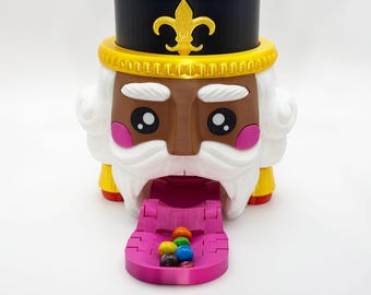 Nussknacker Süßigkeitenspender - Feiertagsdekor - Weihnachtstischakzent - 3D gedruckt