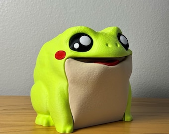 Soporte para papel higiénico con forma de rana – Divertido compañero de papel higiénico impreso en 3D