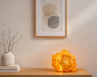 Geschmolzene Kristall Glow Lampe - Salz inspiriertes 3D gedrucktes Licht - modernes Ambient Wohndekor - handgemacht