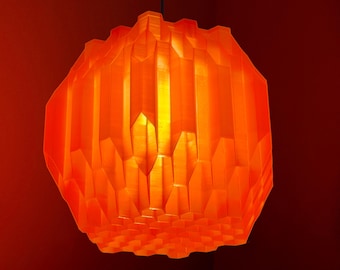 Lámpara colgante geométrica impresa en 3D hecha a mano