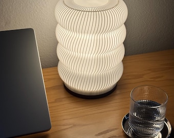 Lámpara RedDed – Luz ambiental moderna impresa en 3D / PLA ecológico / 24 cm de altura / LED incluido