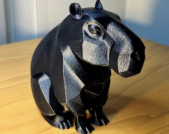 Figura de capibara impresa en 3D: ideal para decorar tu escritorio o tu hogar.