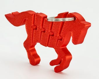 Articulated Horse Keychain – 3D Printed Horse Charm