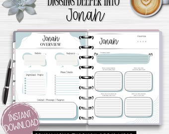 Kopanie głębiej – prowadzenie dziennika przez Księgę JONASZA | Studium rozdziałów Biblii | Studium Biblii | Dziennik studium Biblii | Studium Pisma Świętego