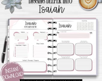 Dziennik Studium Biblii Izajasza: Przewodnik po wersetach biblijnych rozdział po rozdziale