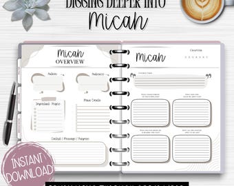 Kopanie głębiej – prowadzenie dziennika przez MICAH | Studium rozdziałów Biblii | Studium Biblii | Dziennik studiów biblijnych | Studium Pisma Świętego