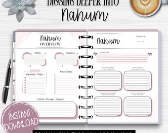 Kopanie głębiej – prowadzenie dziennika przez NAHUM | Studium rozdziałów Biblii | Studium Biblii | Dziennik studium Biblii | Studium Pisma Świętego