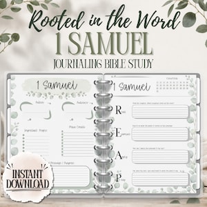 1 Samuel Bible Study Journal | Bible Verse Mapping Resource | Bible Printable | Prayer Journal | REAP Study | Digital Study Guide