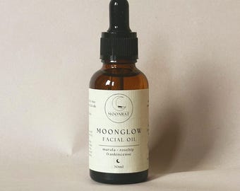 Natural Face Oil: Marula, Rosehip, Frankincense - 30ml | Vegan, Botanical, Anti-Aging