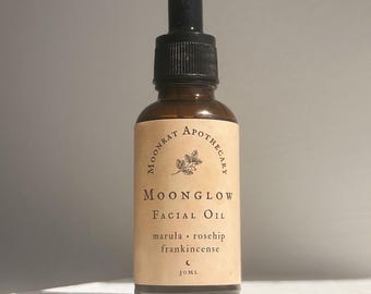 Natural Face Oil: Marula, Rosehip, Frankincense - 30ml | Vegan, Botanical, Anti-Aging