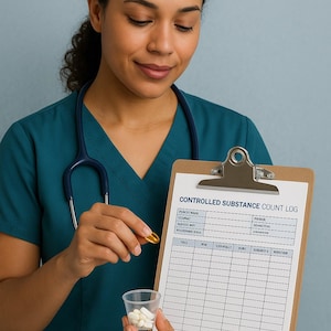 Controlled Substance Count Log – Printable Medication Tracking Form for ...