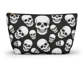 Skull Pattern Accessory Pouch | T Bottom Makeup Bag