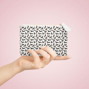Playful Dog Print Mini Clutch Bag, Cute Pouch for Dog Lovers, Travel Cosmetic Organizer, Gift for Pet Owners, Small Wallet