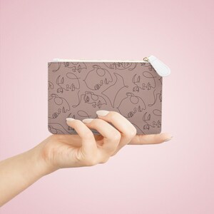 Minimalist Art Mini Clutch Bag - Chic Travel Pouch, Makeup Organizer, Stylish Wallet, Gift for Her, Modern Design
