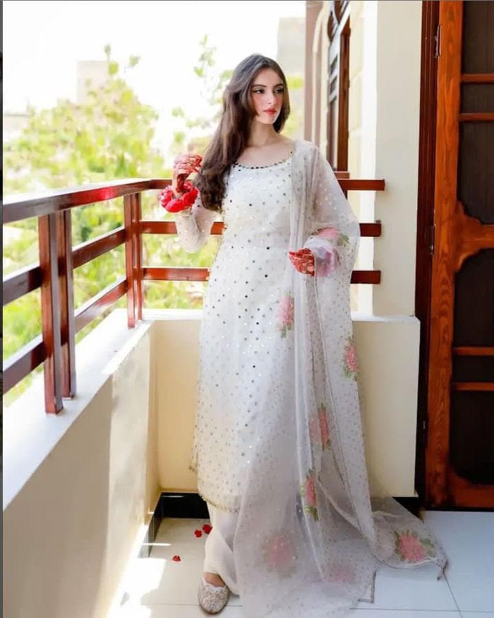 open lace back dress Party Look Indo Western Dress In Multi Color With Intricate Mirror Wor <!--  – Kapoor Lehenga Saree--> main image 0