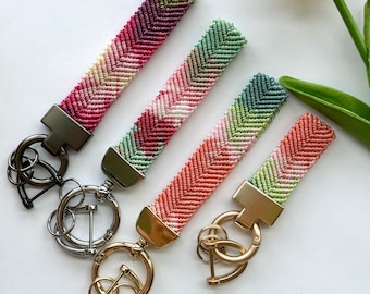 Unique Handmade Keychain & Bag Charm – Multicolor Hand-Braided Chain with Metal Accessory, Gift-Ready