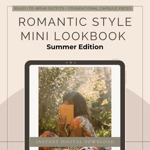 Romantic Style Summer Capsule Lookbook | Digital PDF | Outfit Inspiration Guide for Feminine Fashion Lovers