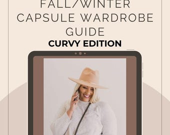 Fall/Winter Capsule Wardrobe Guide for Curvy Women | Plus Size & Midsize Style Basics | 22-Page Digital Download (2 Files)