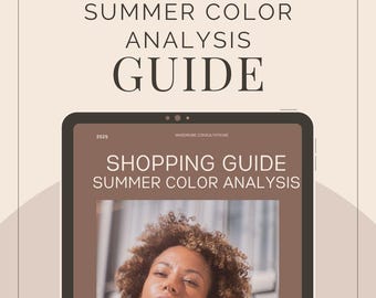 Summer Color Palette Shopping Guide – Outfit Ideas for Cool Soft Tones | Seasonal Summer Analysis Wardrobe Tips (Digital PDF)